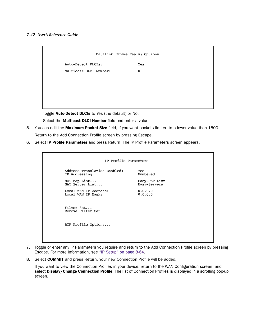 Netopia 4553 manual Datalink Frame Realy Options Auto-Detect DLCIs 