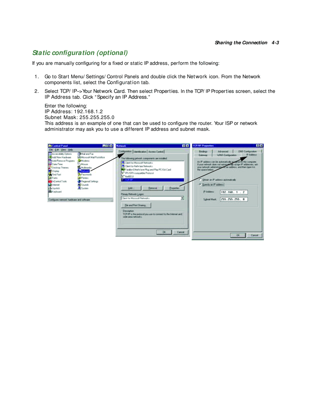 Netopia 4622 T1 manual Static conﬁguration optional 