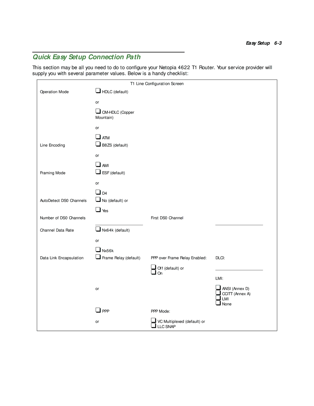 Netopia 4622 T1 manual Quick Easy Setup Connection Path, Ami 