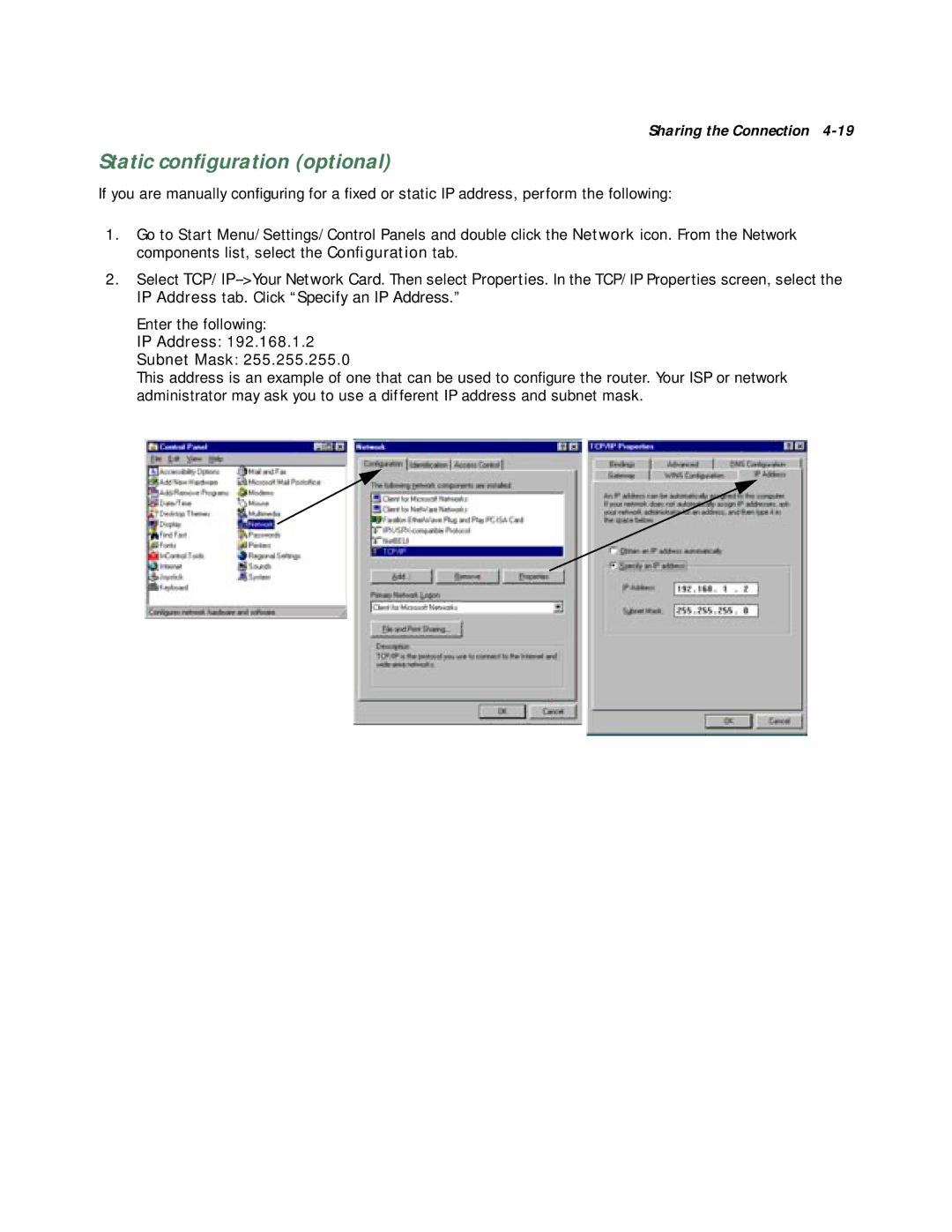 Netopia 4652 manual Static conﬁguration optional 