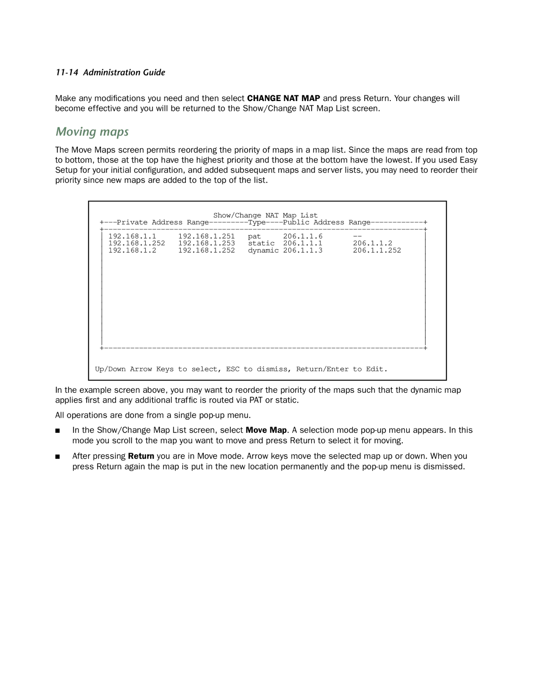 Netopia 4752 manual Moving maps 