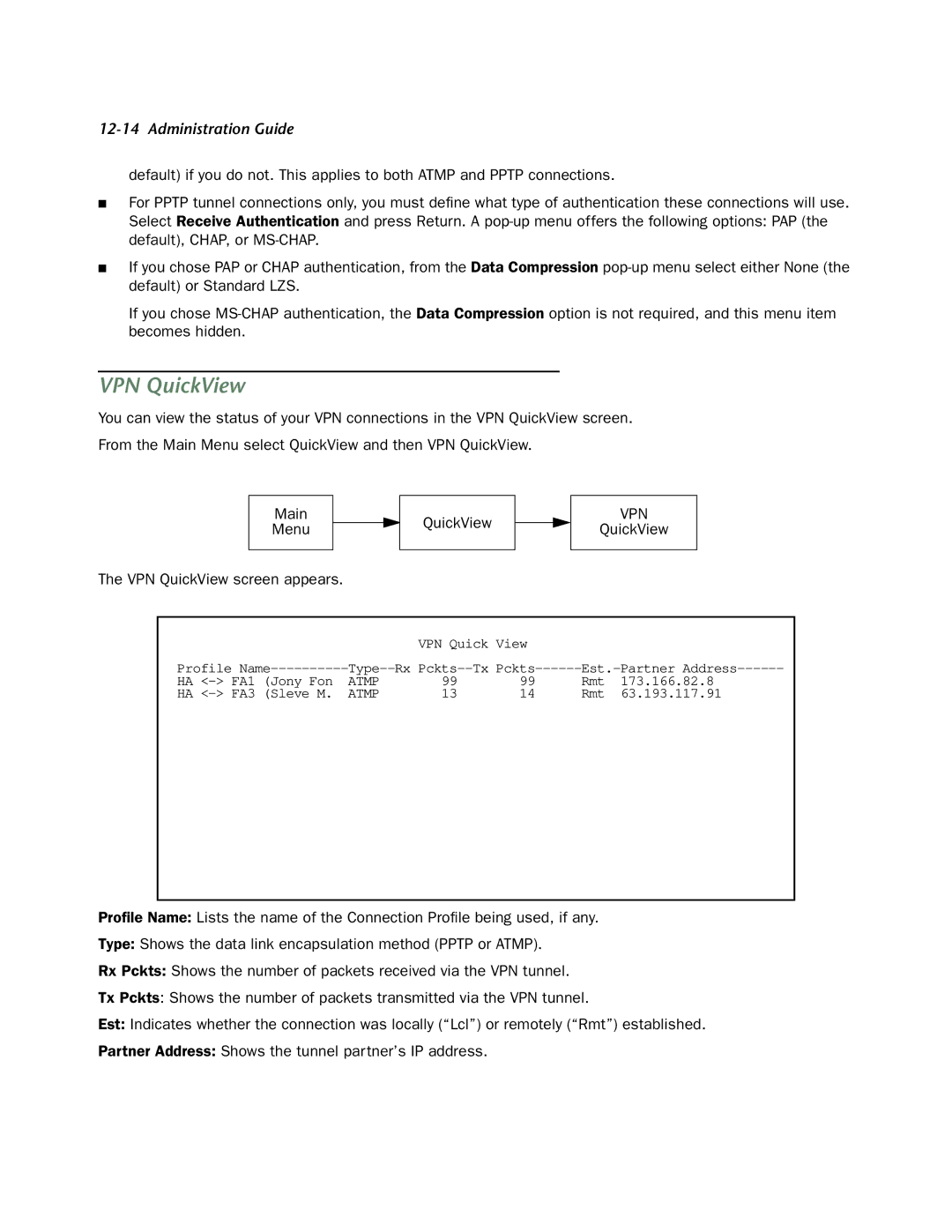 Netopia 4752 manual VPN QuickView 