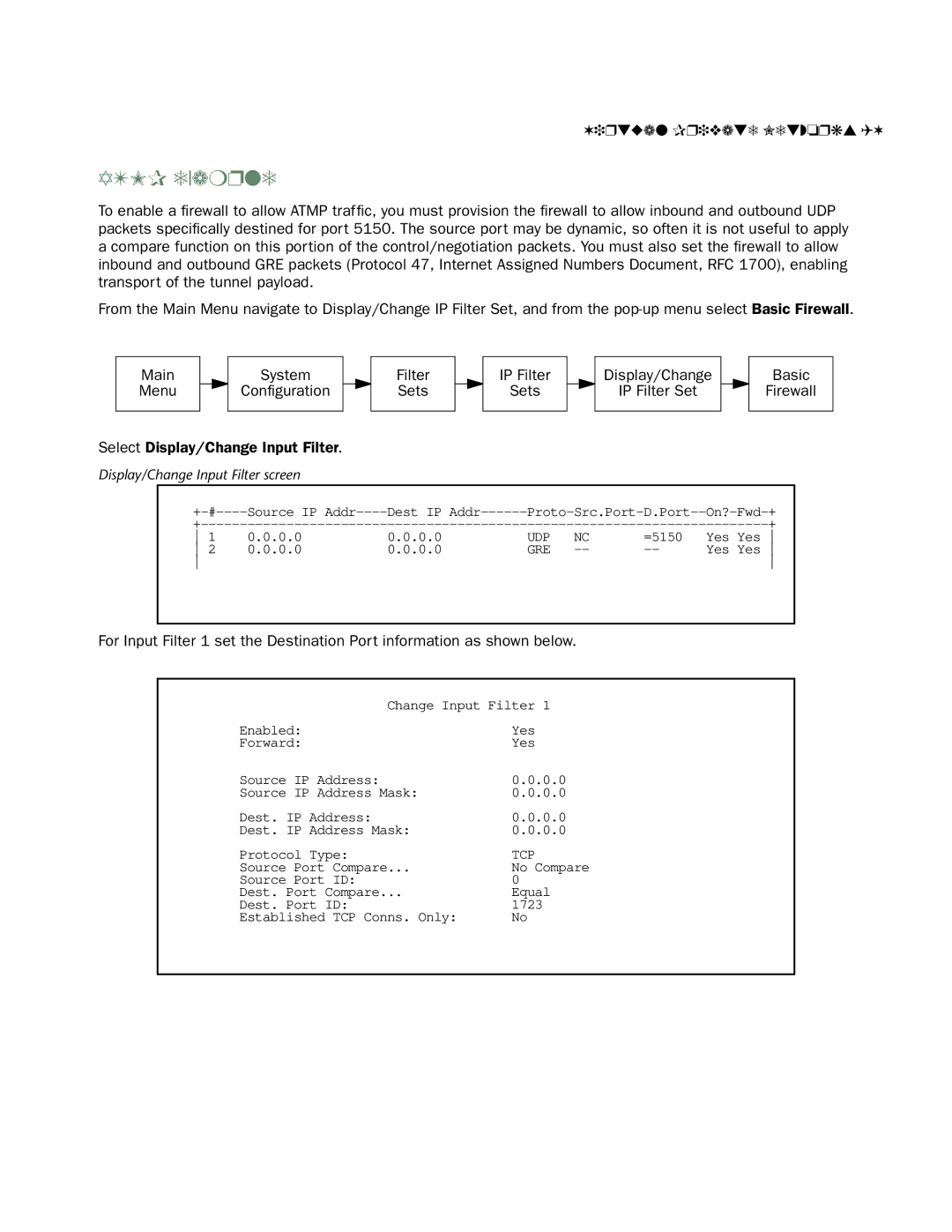 Netopia 4752 manual Atmp example 