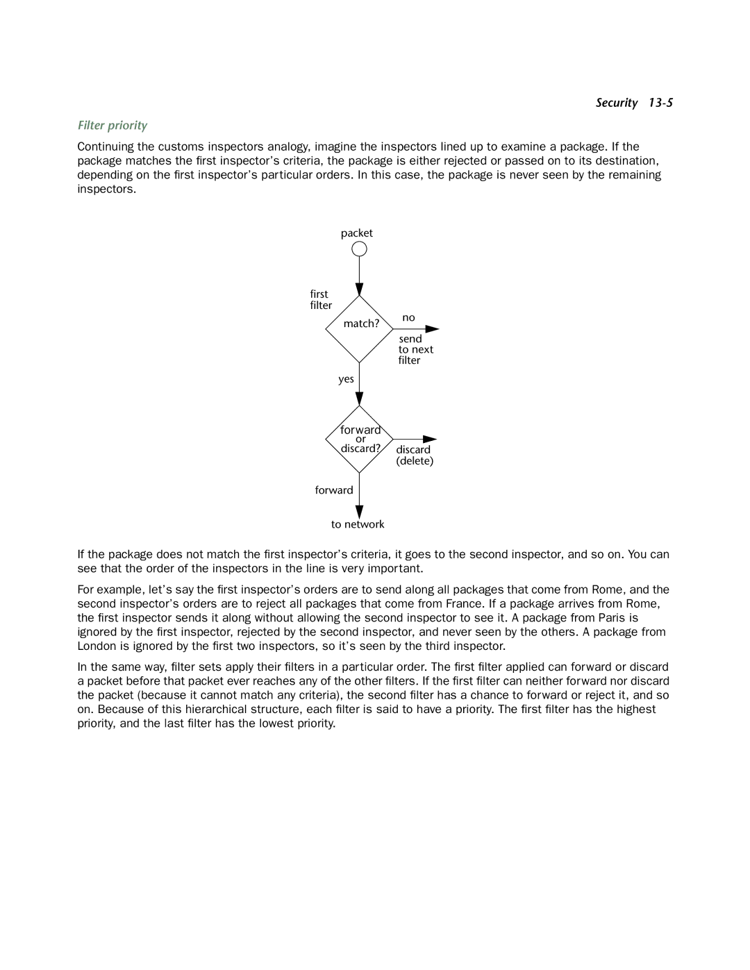 Netopia 4752 manual Filter priority, Forward 