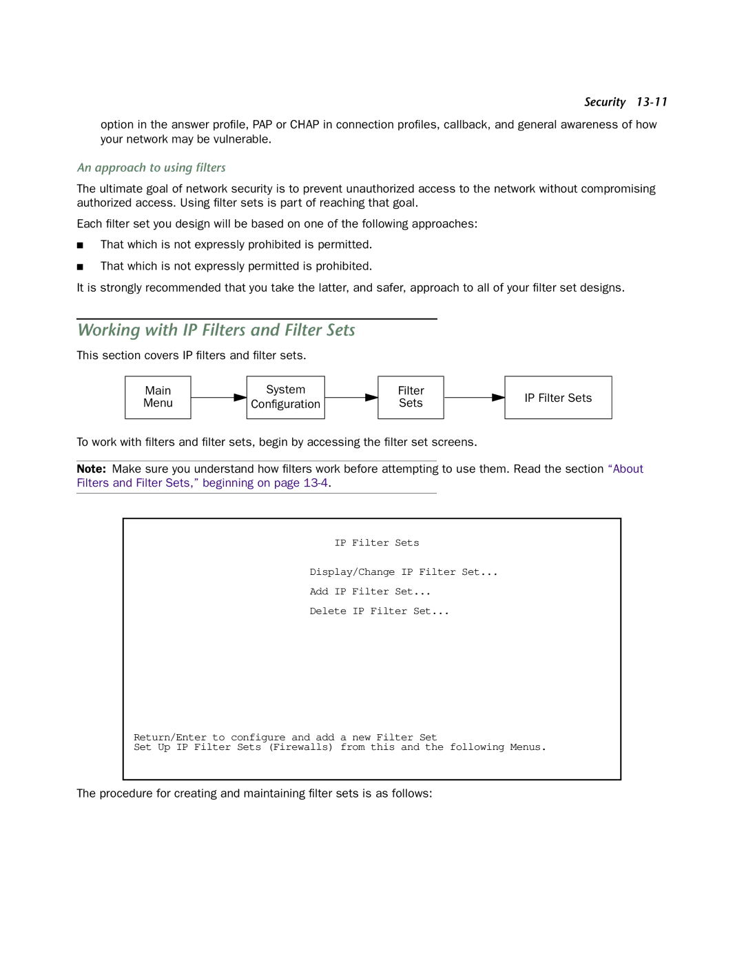 Netopia 4752 manual Working with IP Filters and Filter Sets, An approach to using ﬁlters 