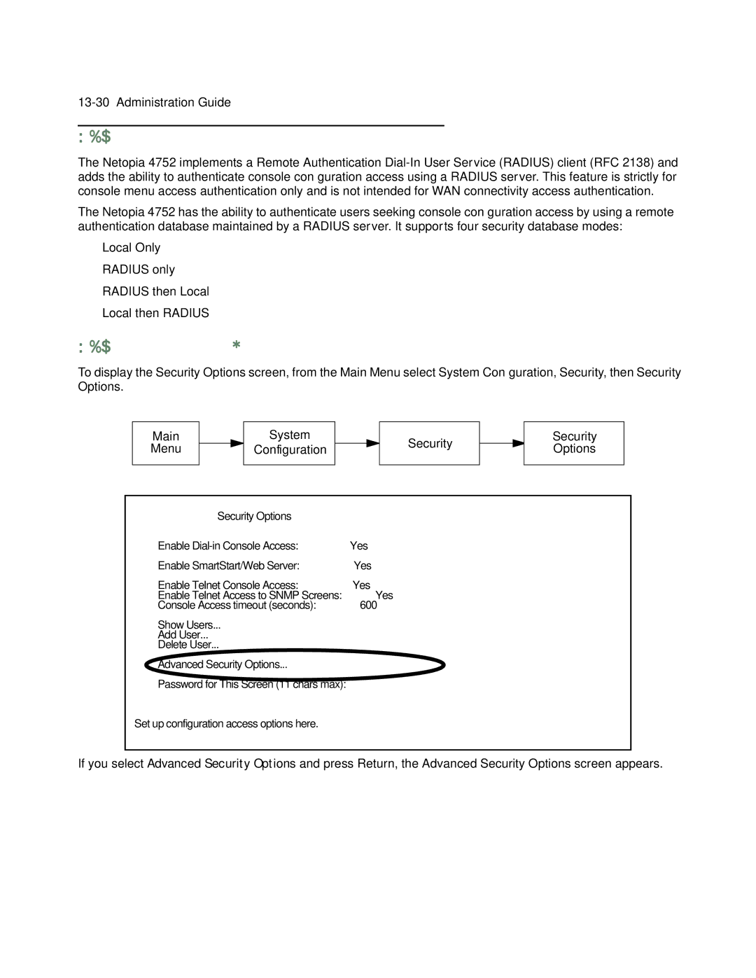 Netopia 4752 manual Radius Client Support, Radius client configuration 