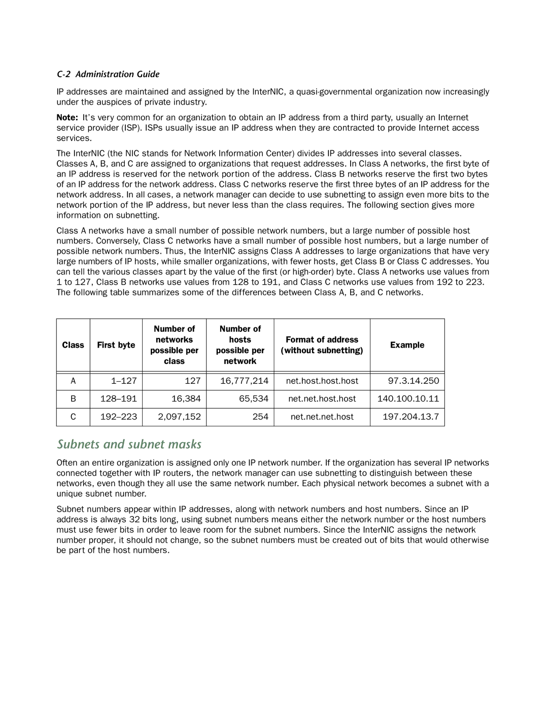 Netopia 4752 manual Subnets and subnet masks 