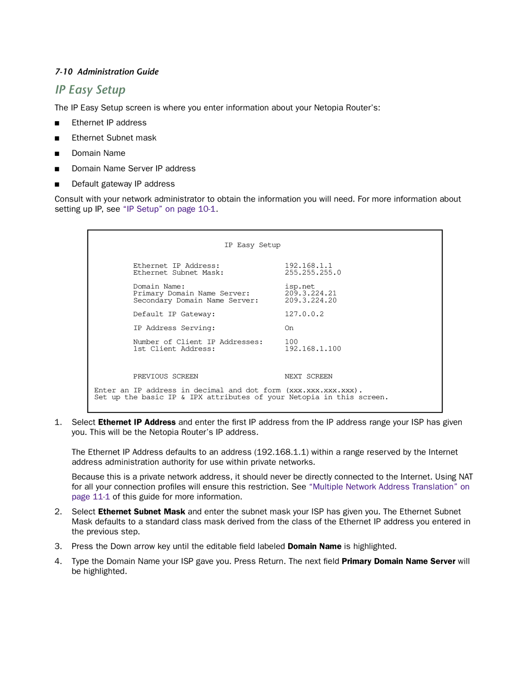 Netopia 4752 manual IP Easy Setup 