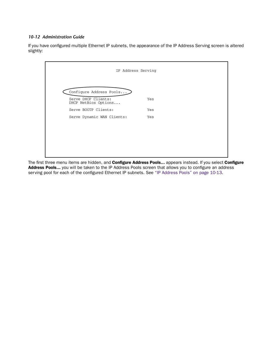 Netopia 4752 manual Dhcp NetBios Options Serve Bootp Clients 