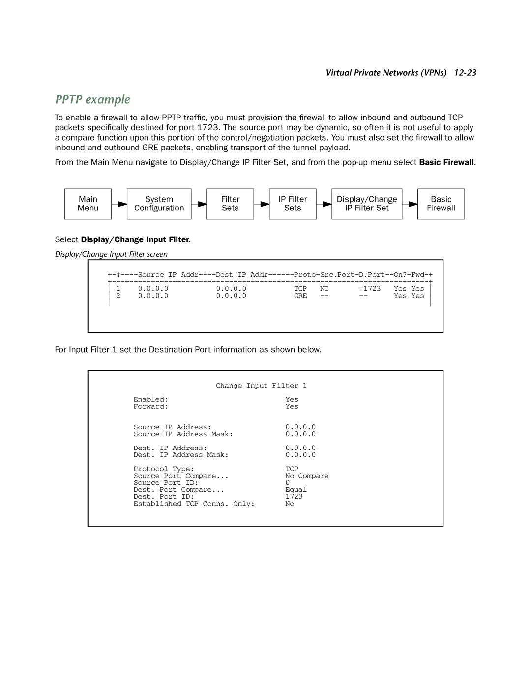 Netopia 4753 manual Pptp example 