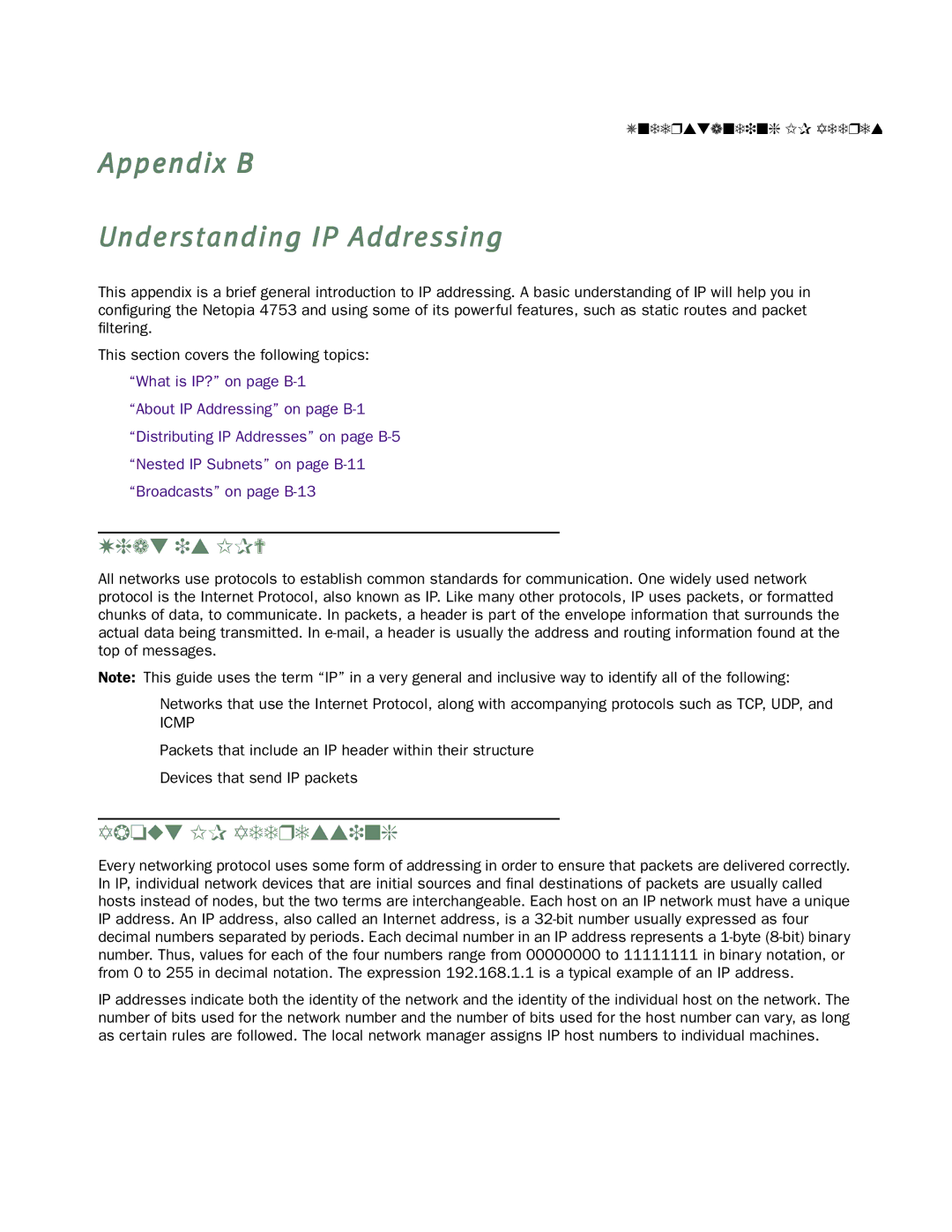 Netopia 4753 manual Appendix B Understanding IP Addressing, What is IP?, About IP Addressing 