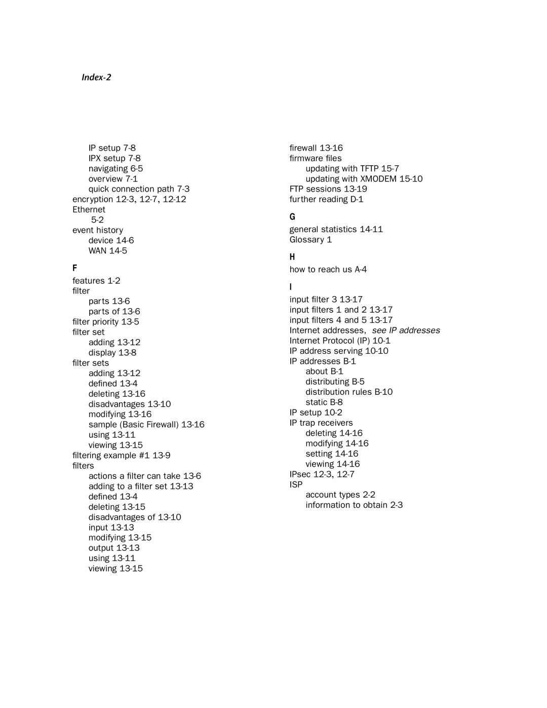 Netopia 4753 manual Index-2, Account types 2-2 information to obtain 