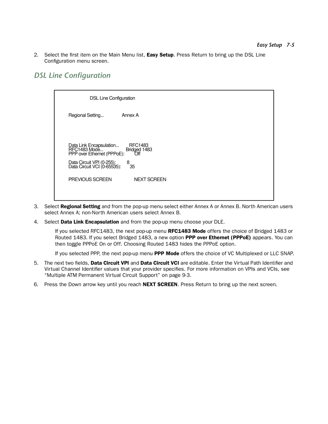 Netopia 4753 manual DSL Line Conﬁguration 