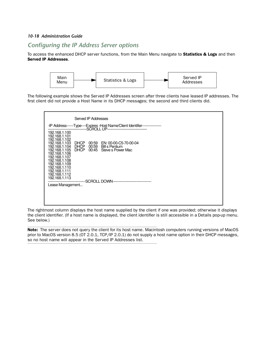 Netopia 4753 manual Conﬁguring the IP Address Server options 