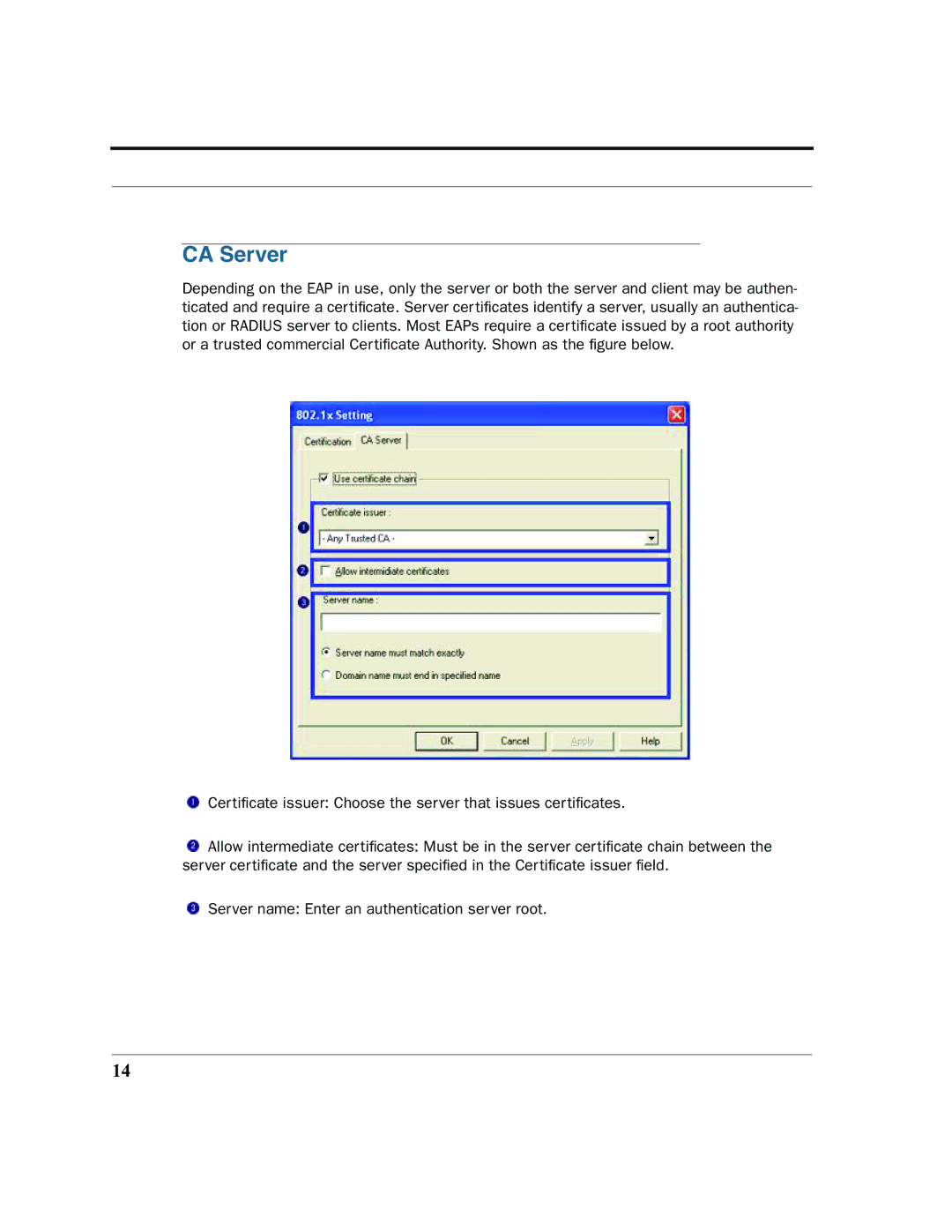 Netopia 6161210-00-01 manual CA Server 