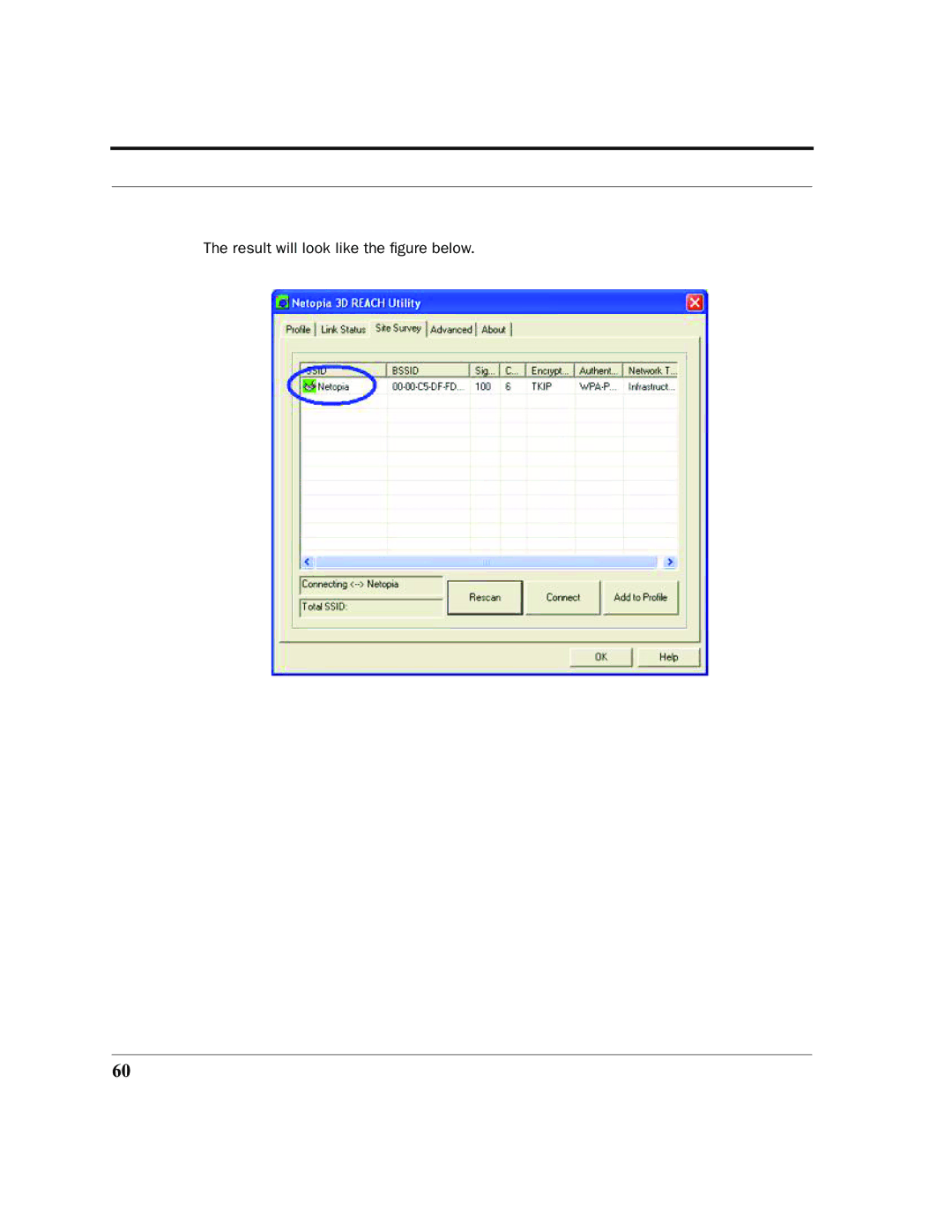 Netopia 6161210-00-01 manual Result will look like the ﬁgure below 