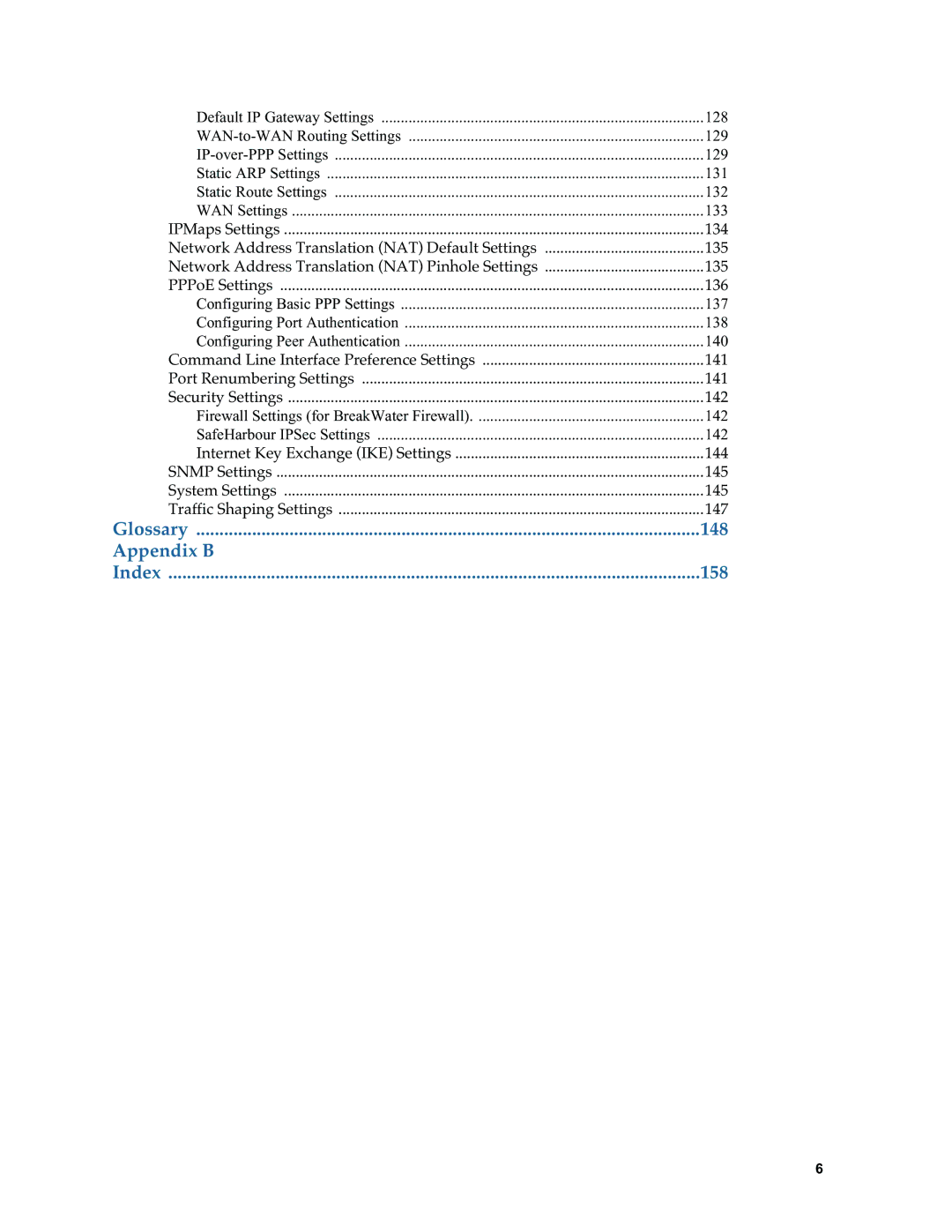 Netopia 6.3 manual Glossary 148 Appendix B Index 158 