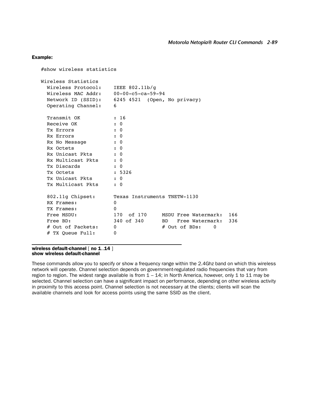 Netopia CLI 874 manual Msdu 