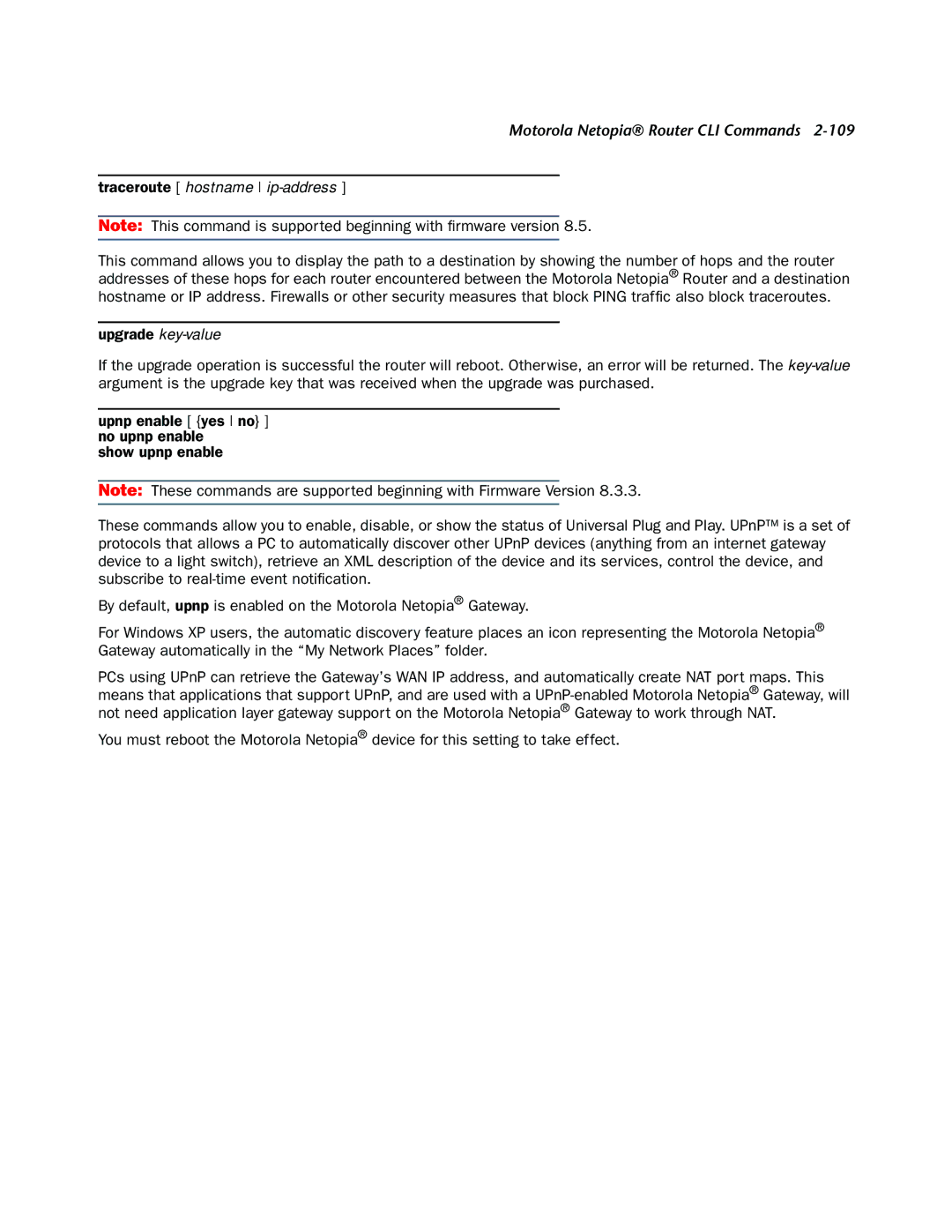 Netopia CLI 874 manual Traceroute hostname ip-address 