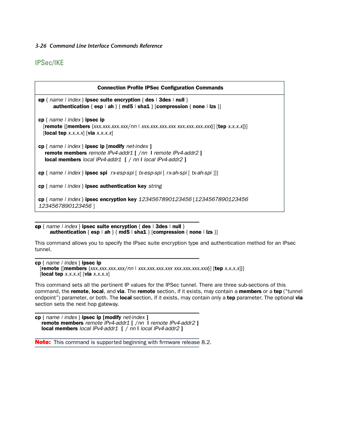 Netopia CLI 874 manual IPSec/IKE 