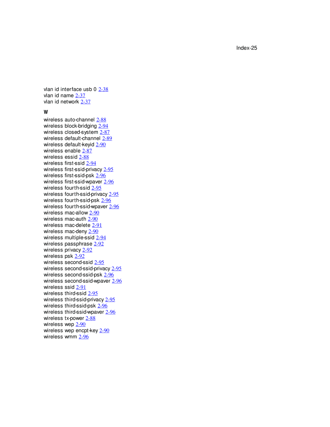 Netopia CLI 874 manual Index-25 