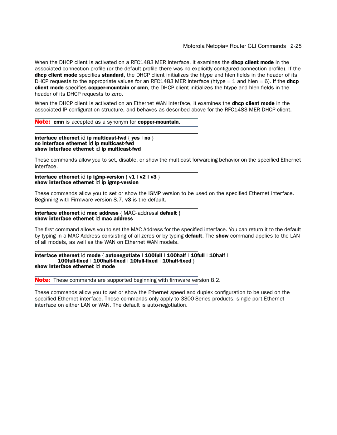 Netopia CLI 874 manual Motorola Netopia Router CLI Commands 