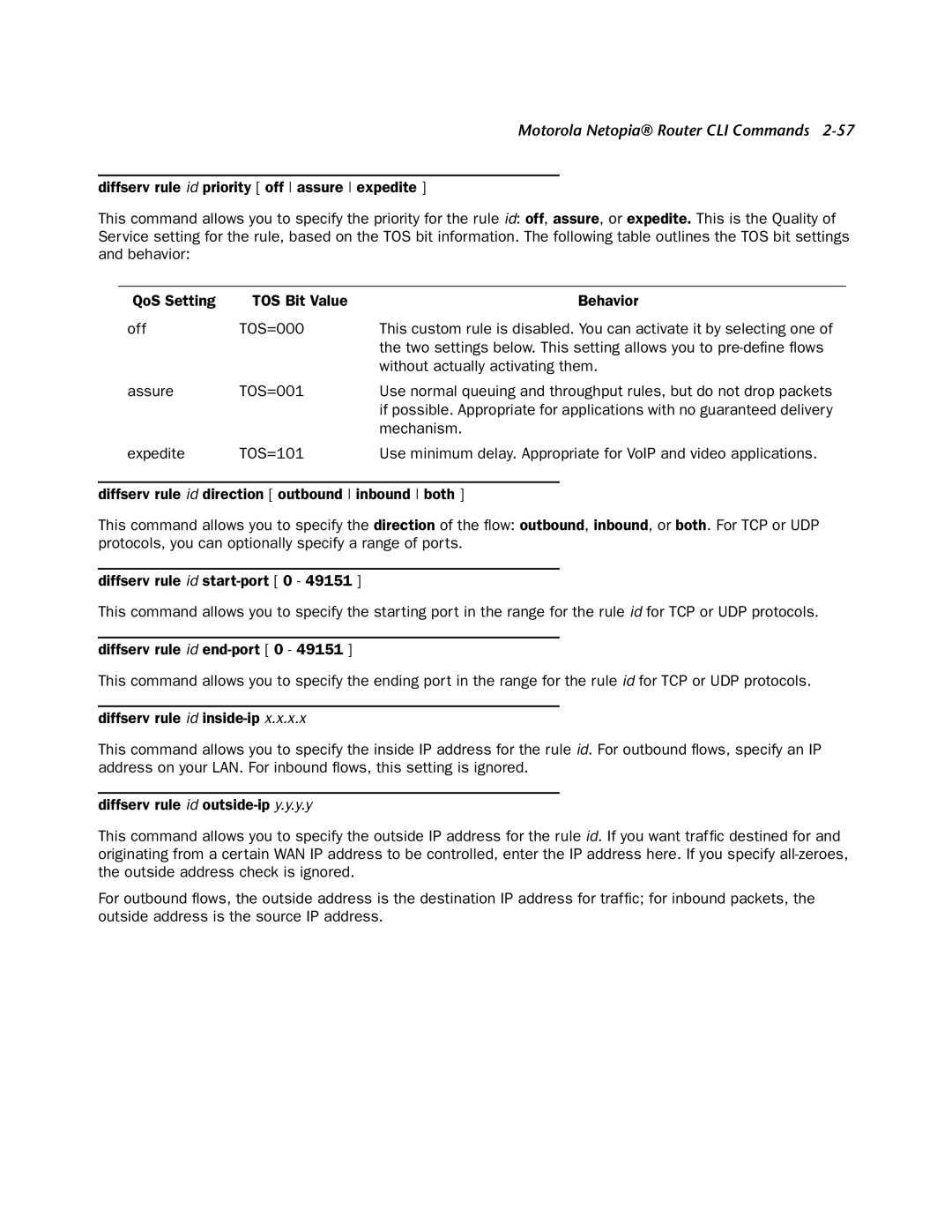 Netopia CLI 874 manual Motorola Netopia Router CLI Commands 