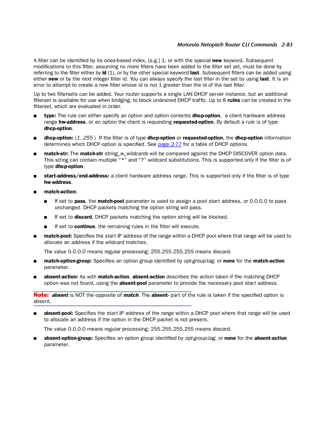 Netopia CLI 874 manual Motorola Netopia Router CLI Commands 