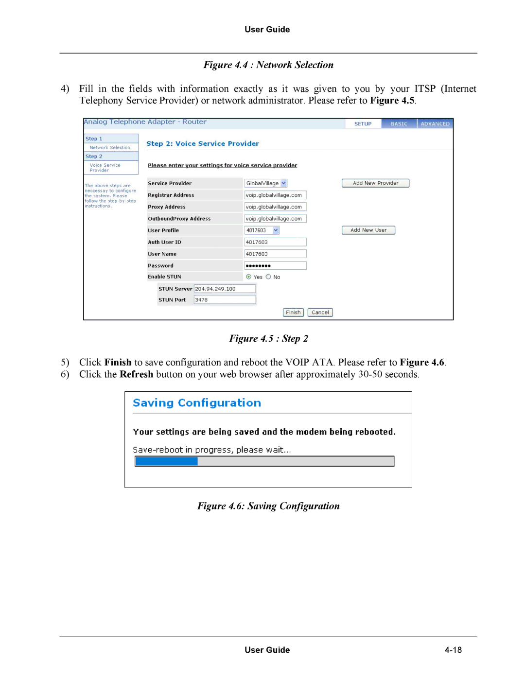 Netopia Network Adapater manual Network Selection 