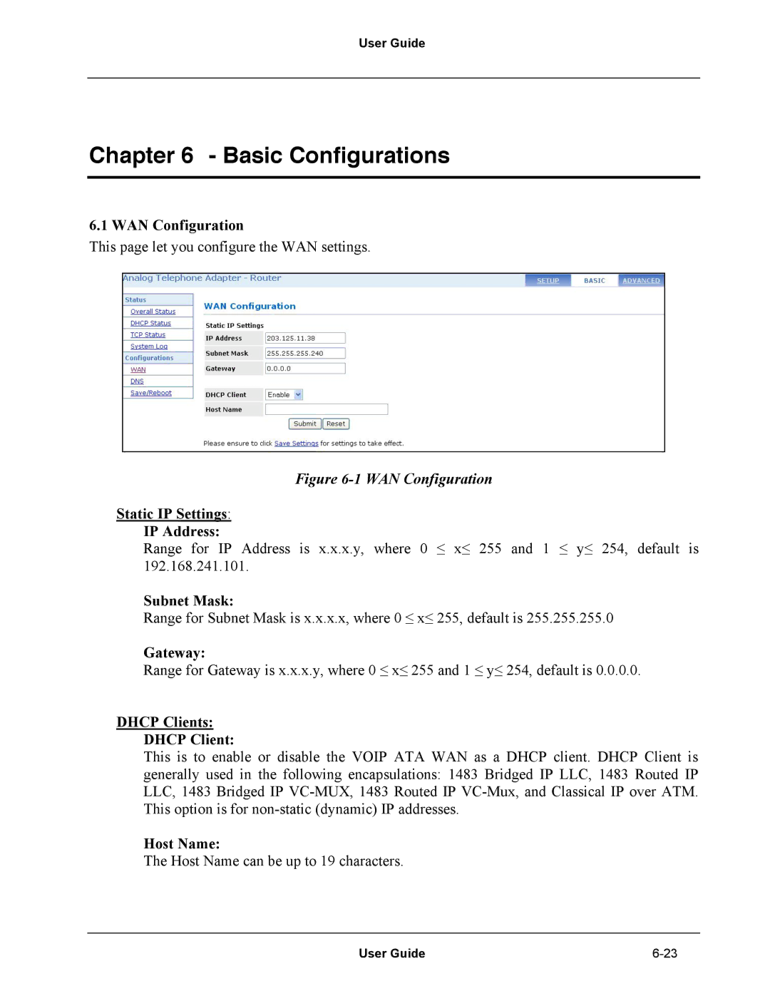 Netopia Network Adapater manual Basic Configurations 