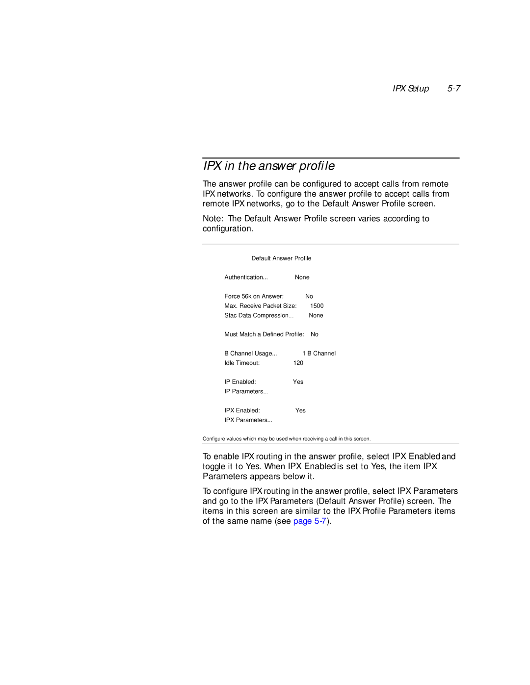 Netopia PN Series manual IPX in the answer proﬁle 