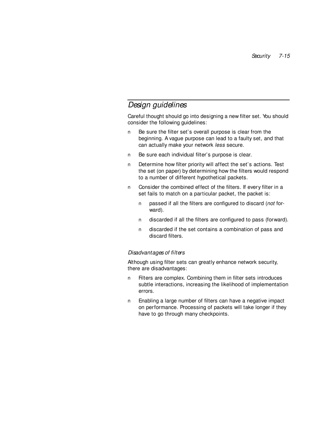 Netopia PN Series manual Design guidelines, Disadvantages of ﬁlters 