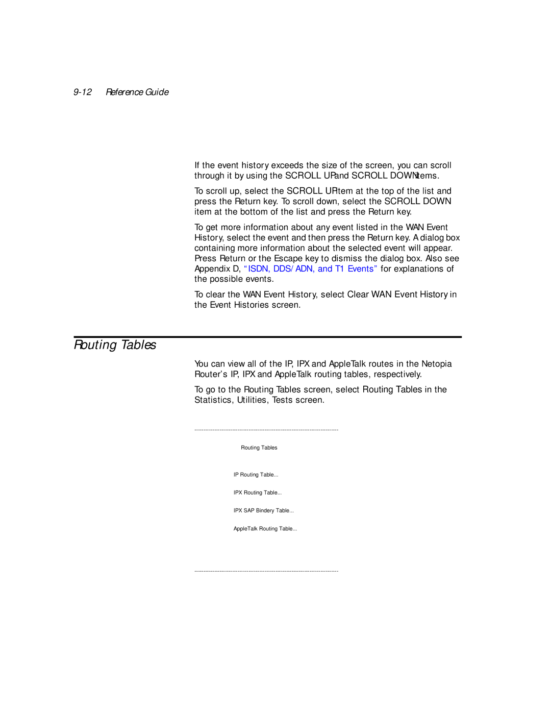 Netopia PN Series manual Routing Tables 