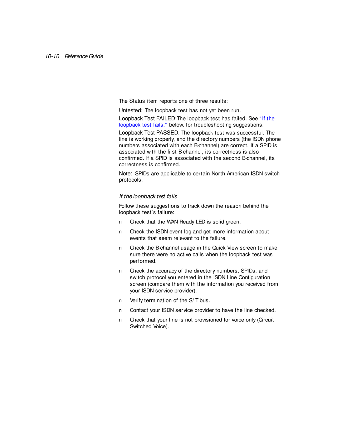 Netopia PN Series manual If the loopback test fails 