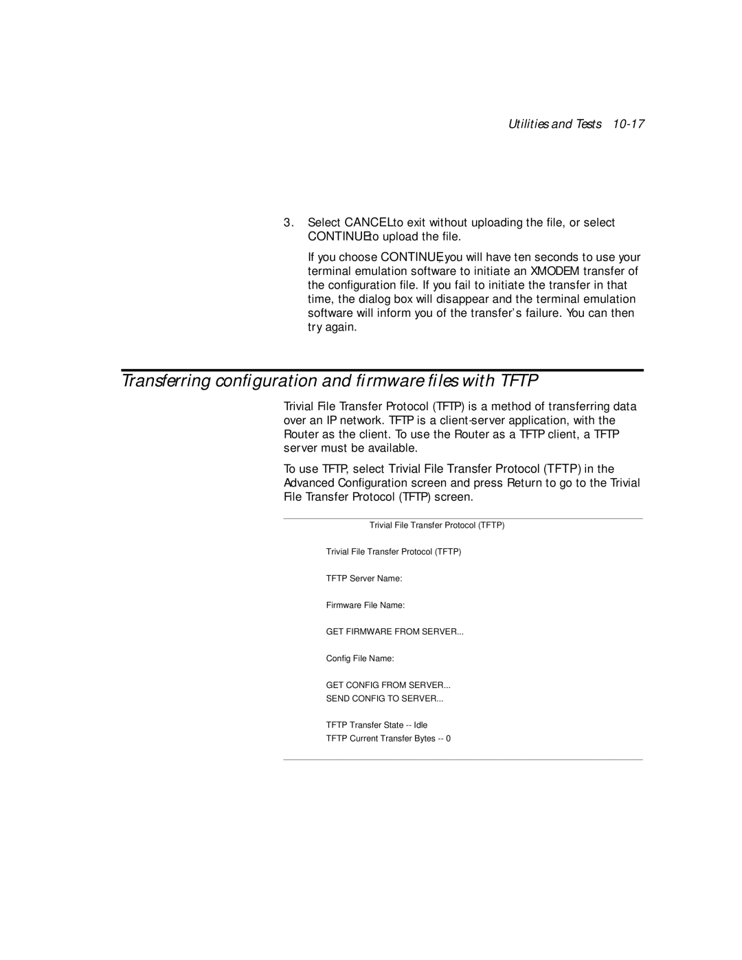 Netopia PN Series manual Transferring conﬁguration and ﬁrmware ﬁles with Tftp 