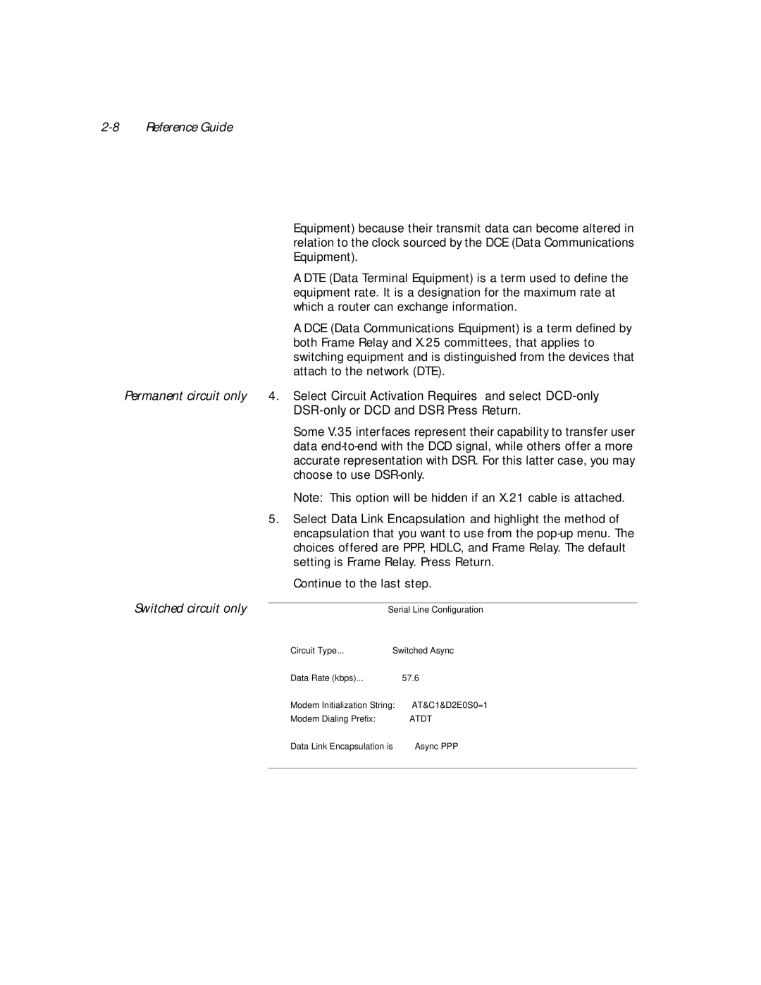 Netopia PN Series manual Switched circuit only 