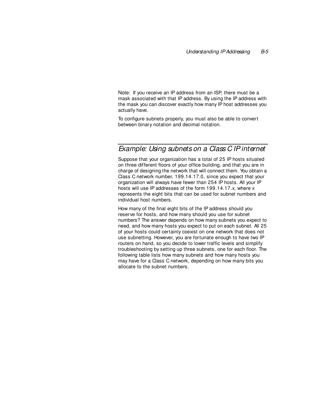 Netopia PN Series manual Example Using subnets on a Class C IP internet 