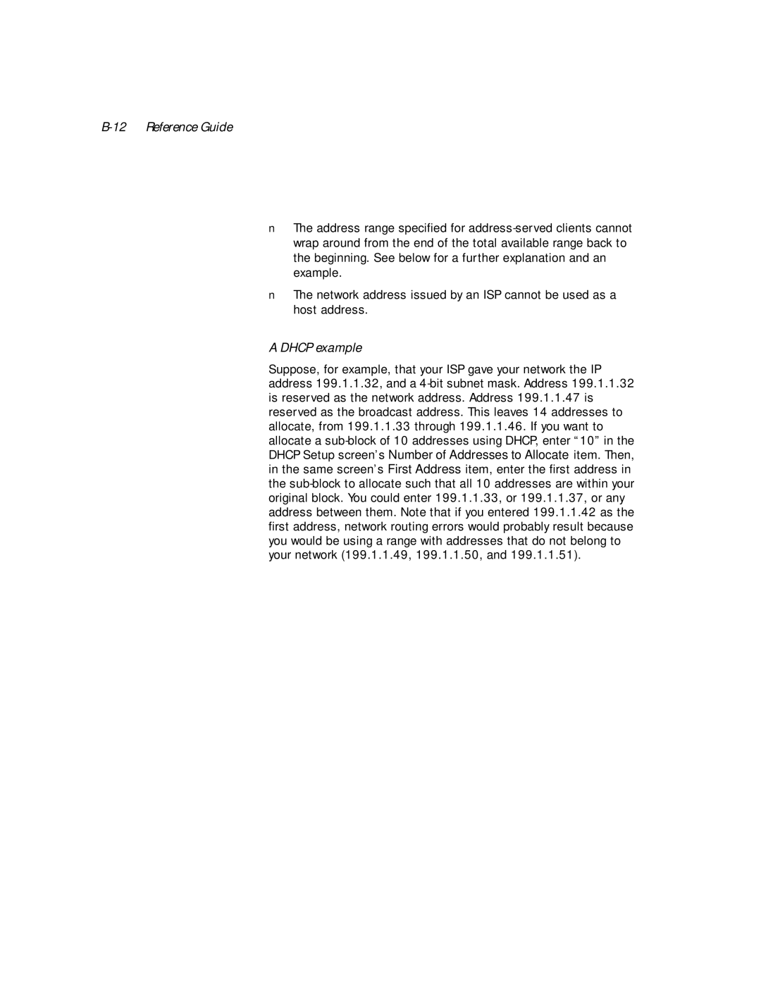 Netopia PN Series manual Dhcp example 