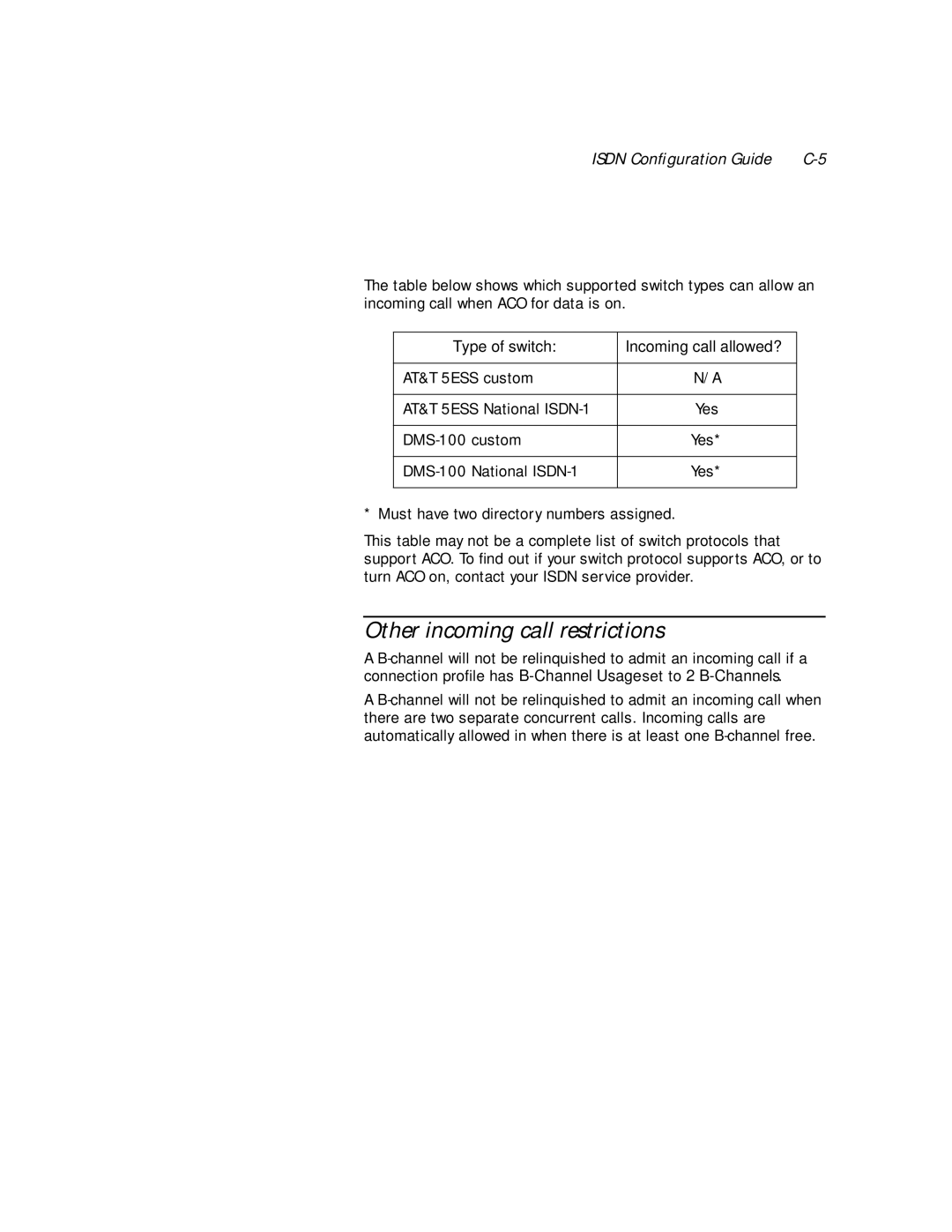 Netopia PN Series manual Other incoming call restrictions 