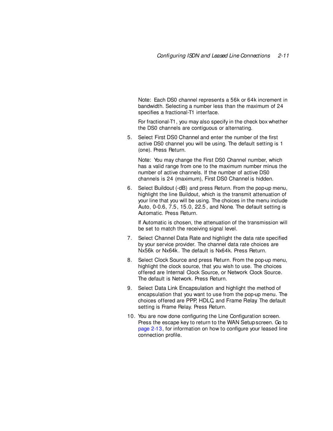 Netopia PN Series manual Conﬁguring Isdn and Leased Line Connections 