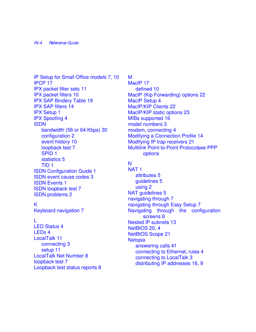 Netopia PN Series manual Nat 