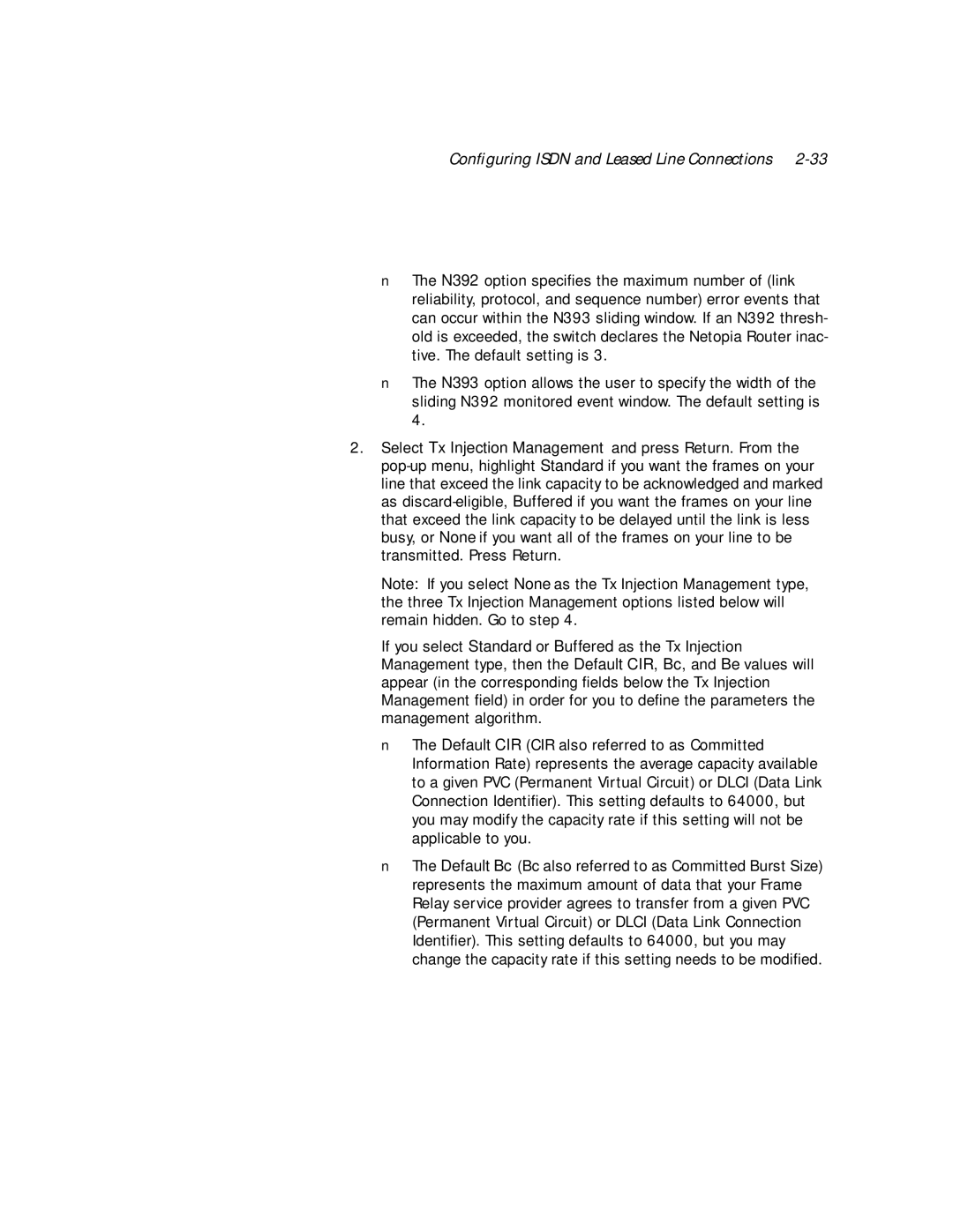 Netopia PN Series manual Conﬁguring Isdn and Leased Line Connections 