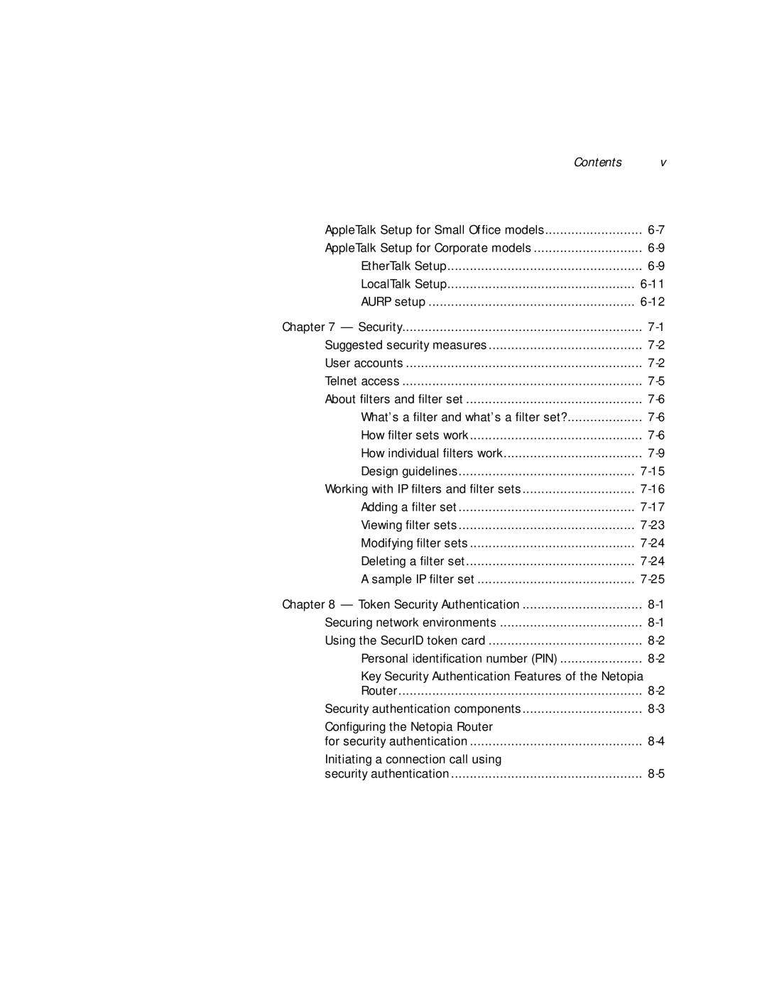 Netopia PN Series manual Contents 