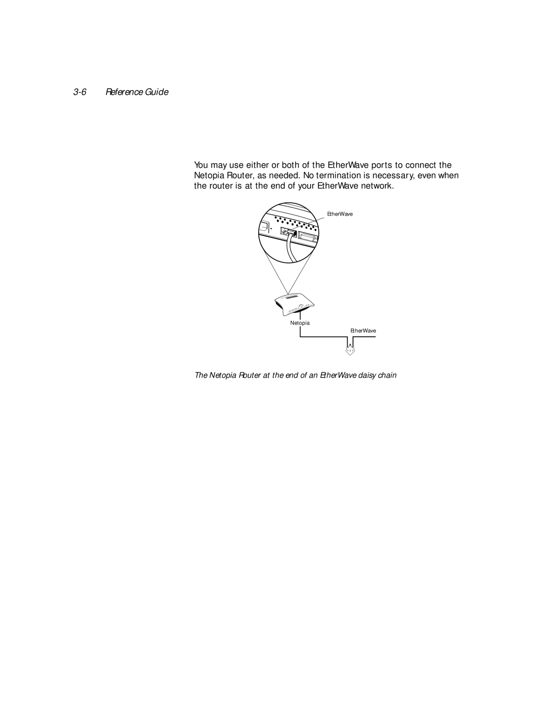 Netopia PN Series manual Netopia Router at the end of an EtherWave daisy chain 