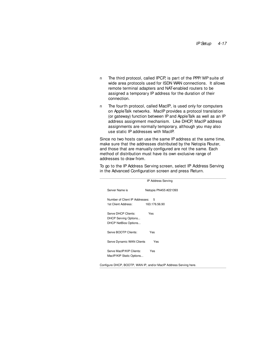 Netopia PN Series manual IP Setup 