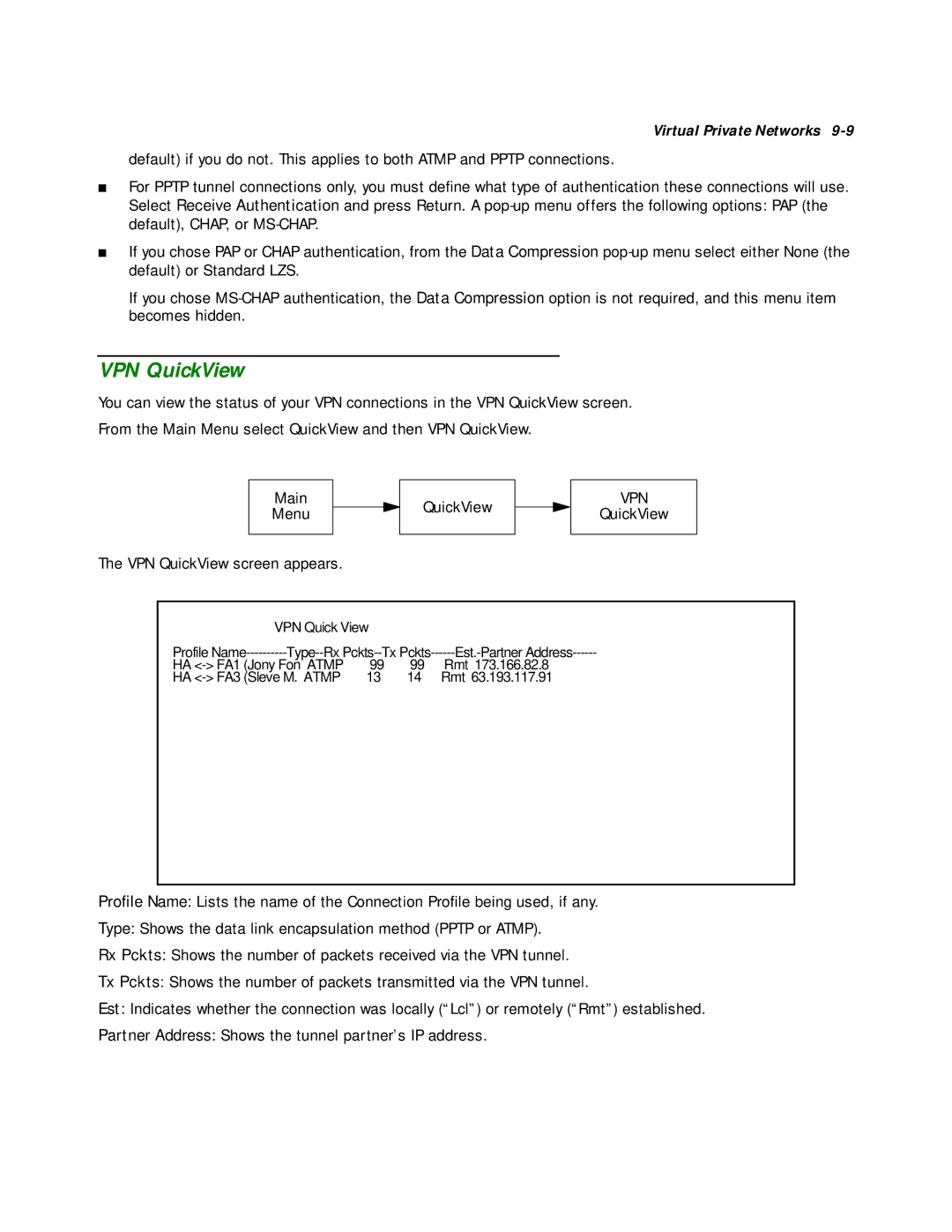 Netopia R2020 manual VPN QuickView 