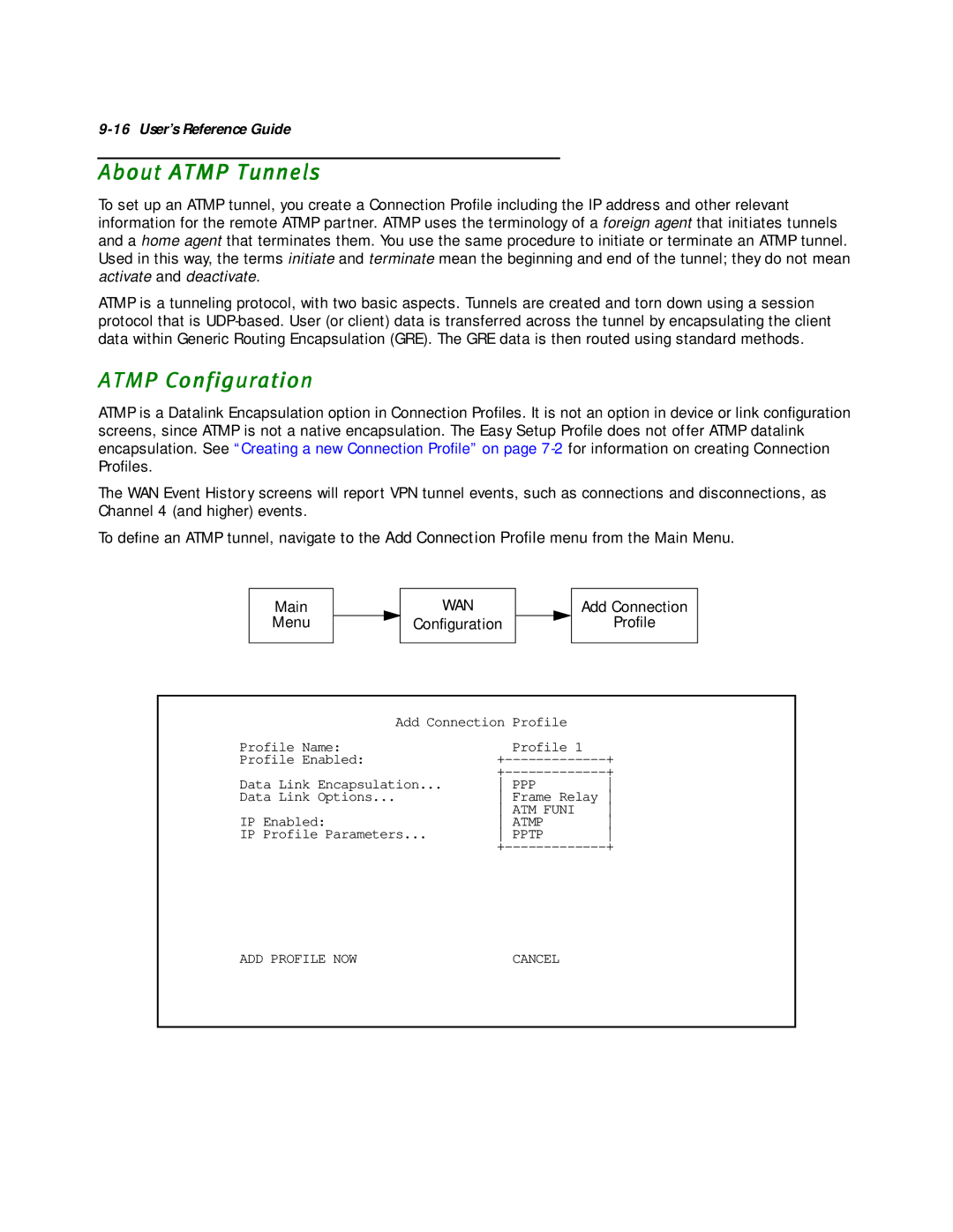 Netopia R2020 manual About Atmp Tunnels, Atmp Configuration 