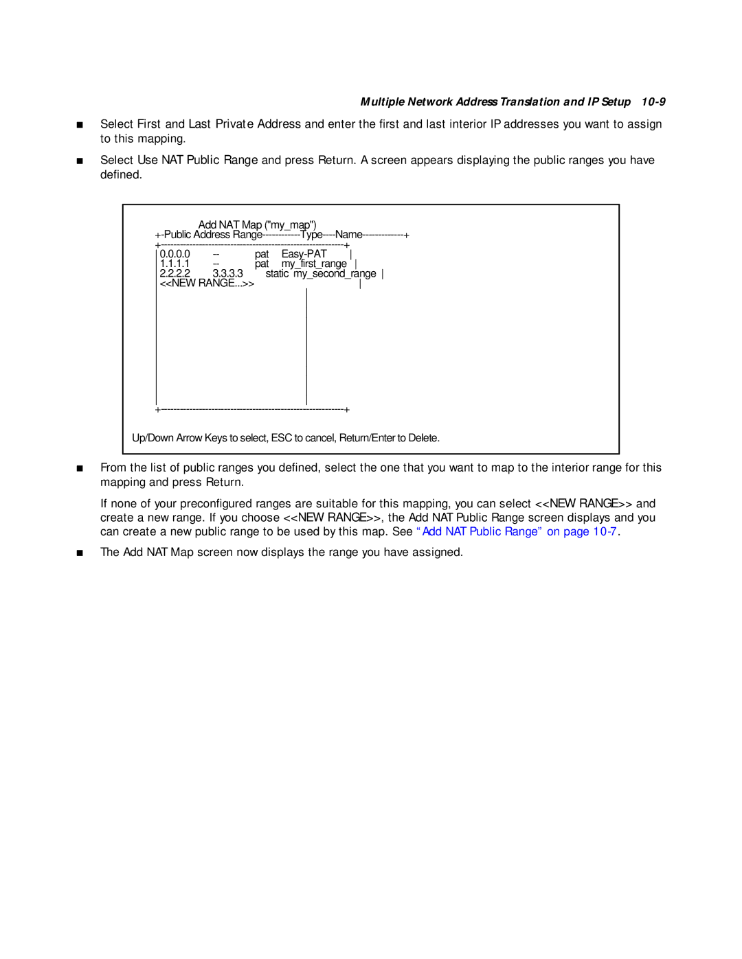 Netopia R2020 manual Add NAT Map mymap 