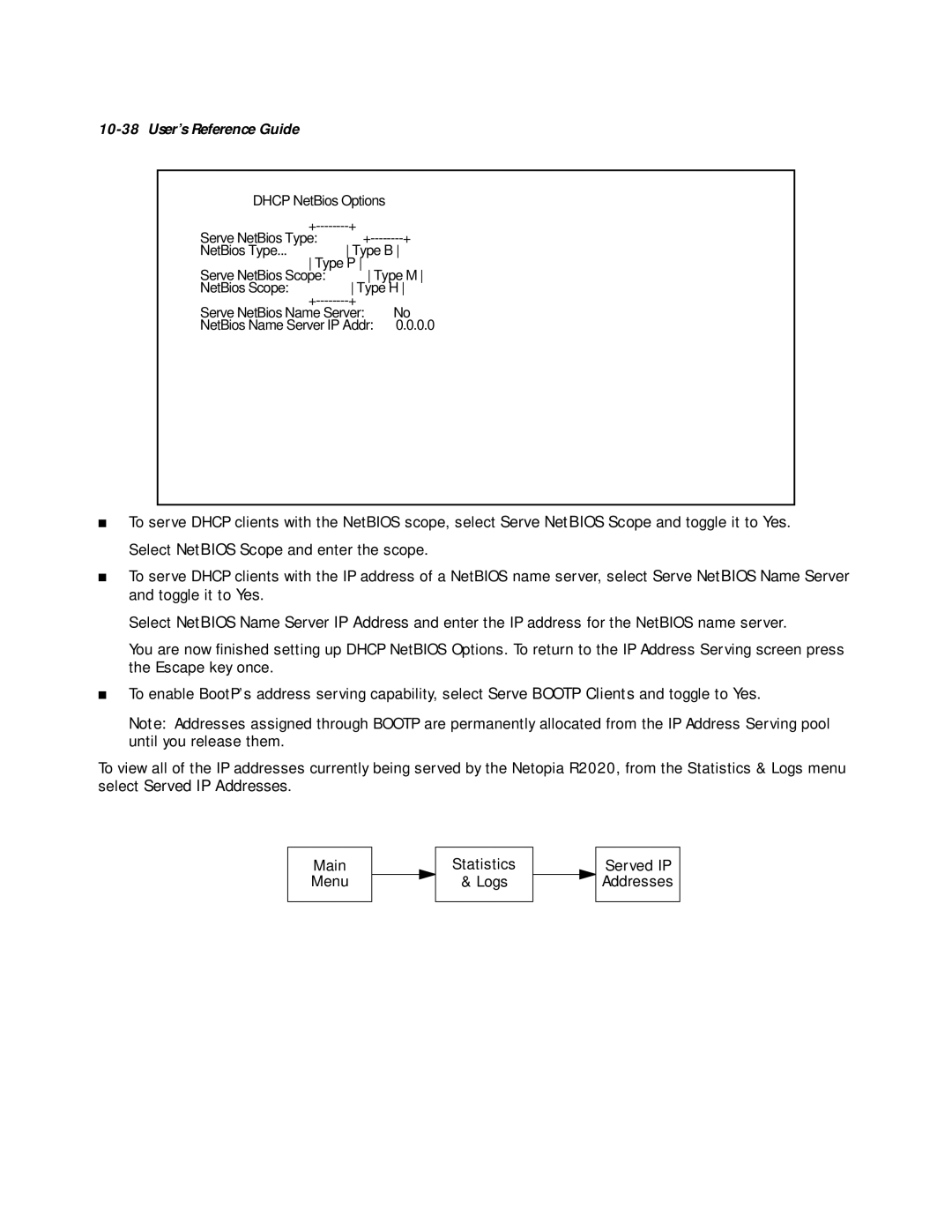 Netopia R2020 manual NetBios Type 