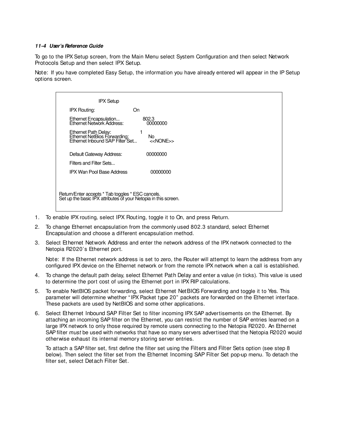 Netopia R2020 manual Default Gateway Address 